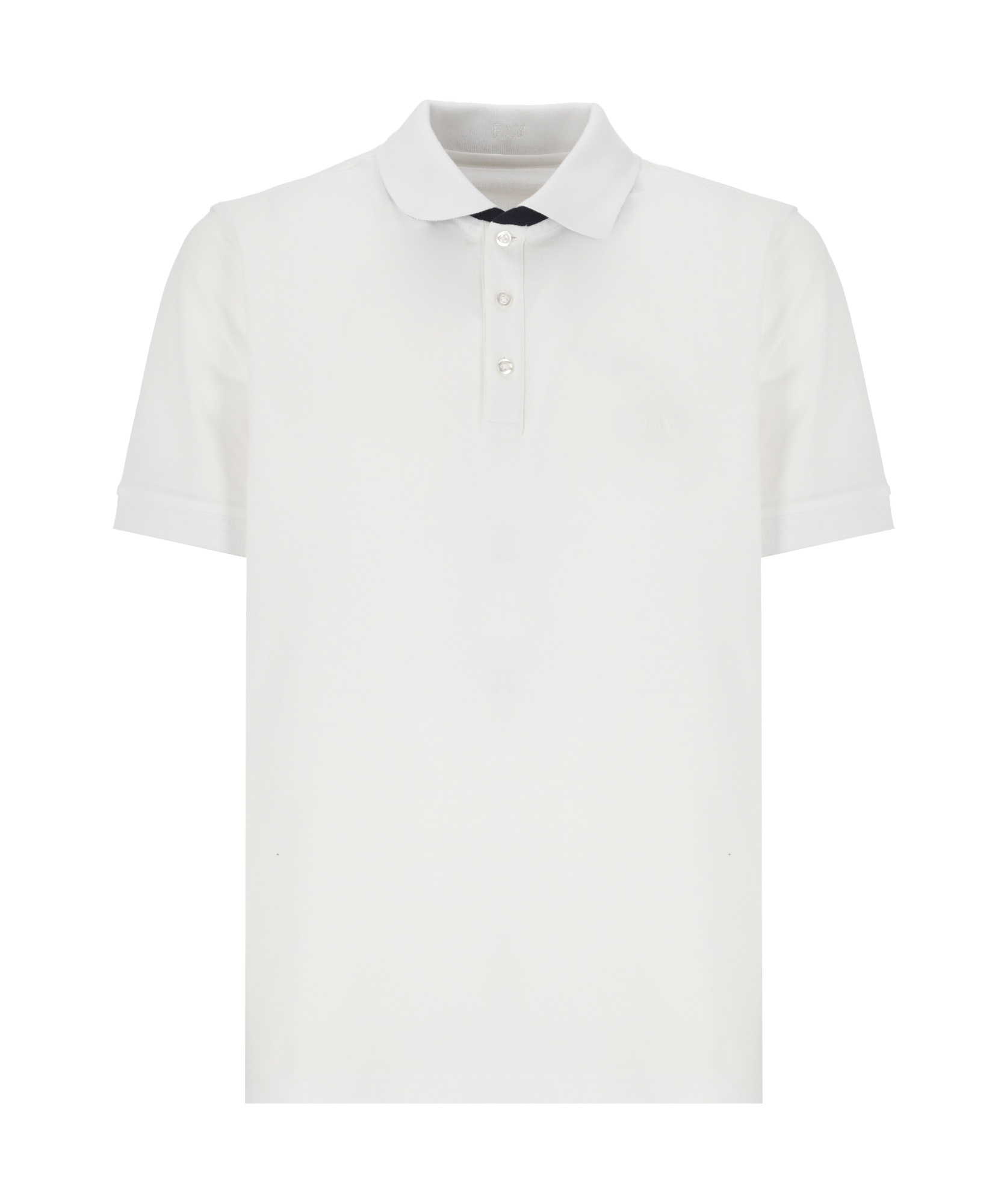 Fay Piqué Polo Shirt In White