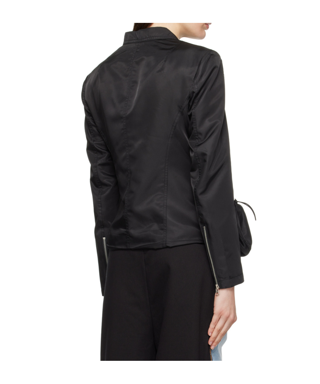 Open Yy Patch Pocket Jacket In Black