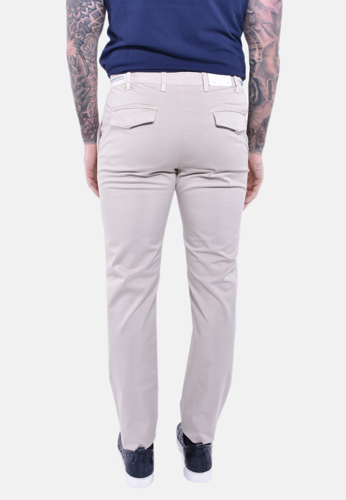 Eleventy Belt Loops Slacks In White