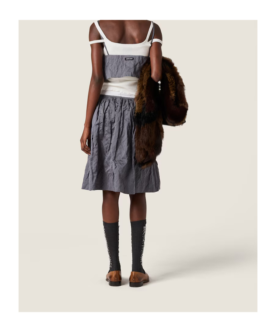 Miu Miu Duchesse Skirt In Black