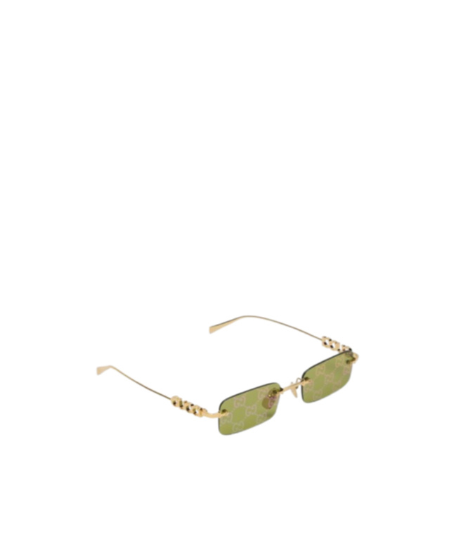 Gucci Rectangular Frame Sunglasses In Green