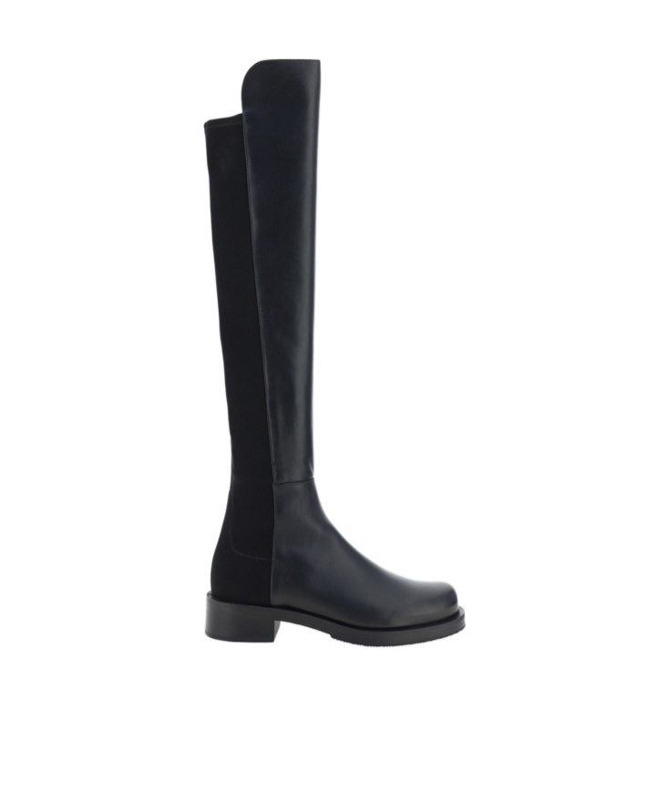 Stuart Weitzman 5050 Boots In Fabric And Nappa Leather In Black