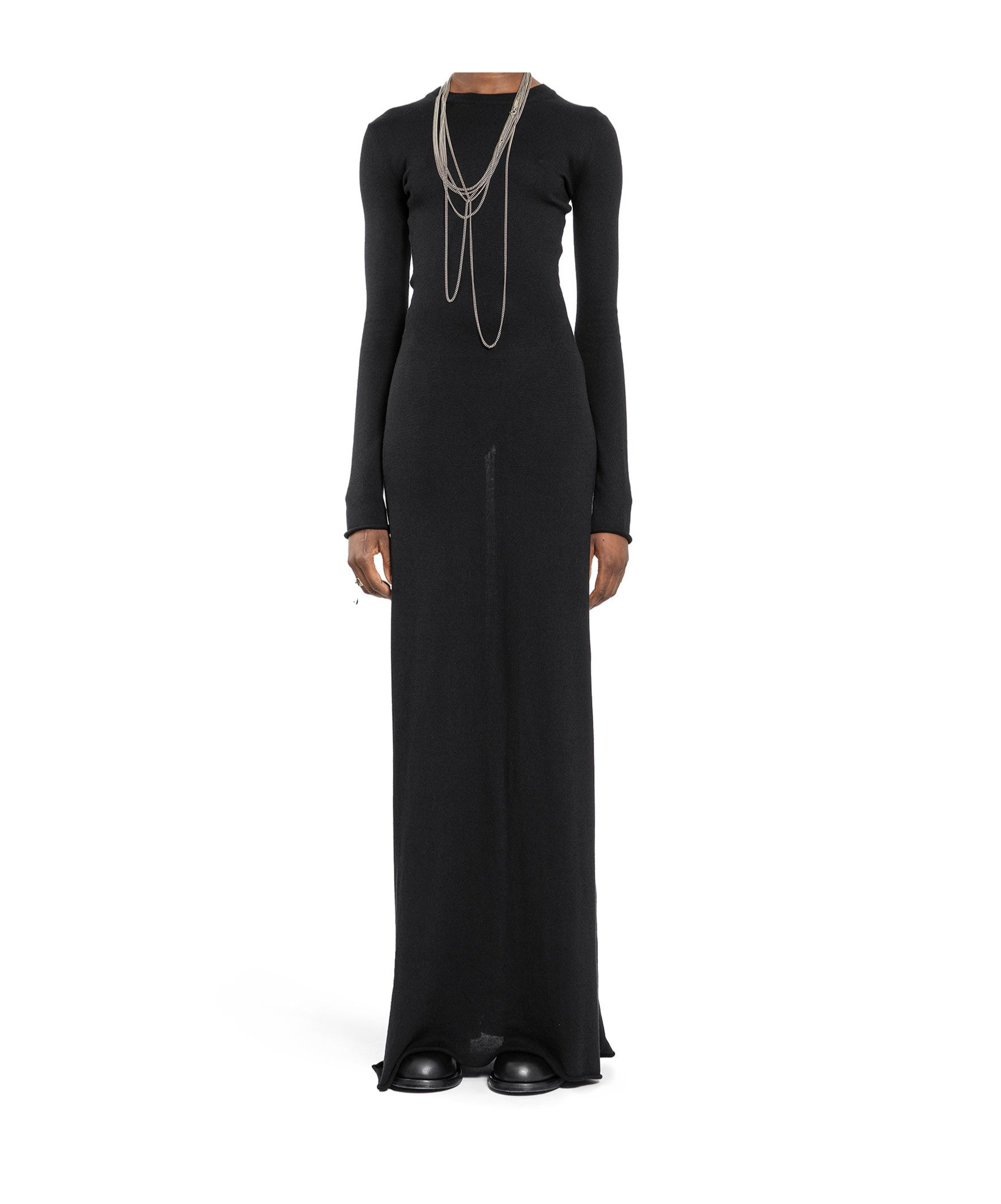 Ann Demeulemeester Long Sleeve Dress In Black