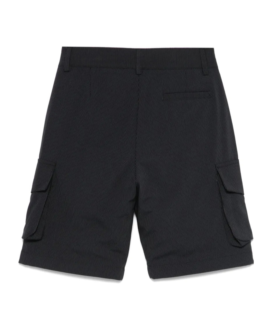 Msgm Pinstriped Shorts In Black
