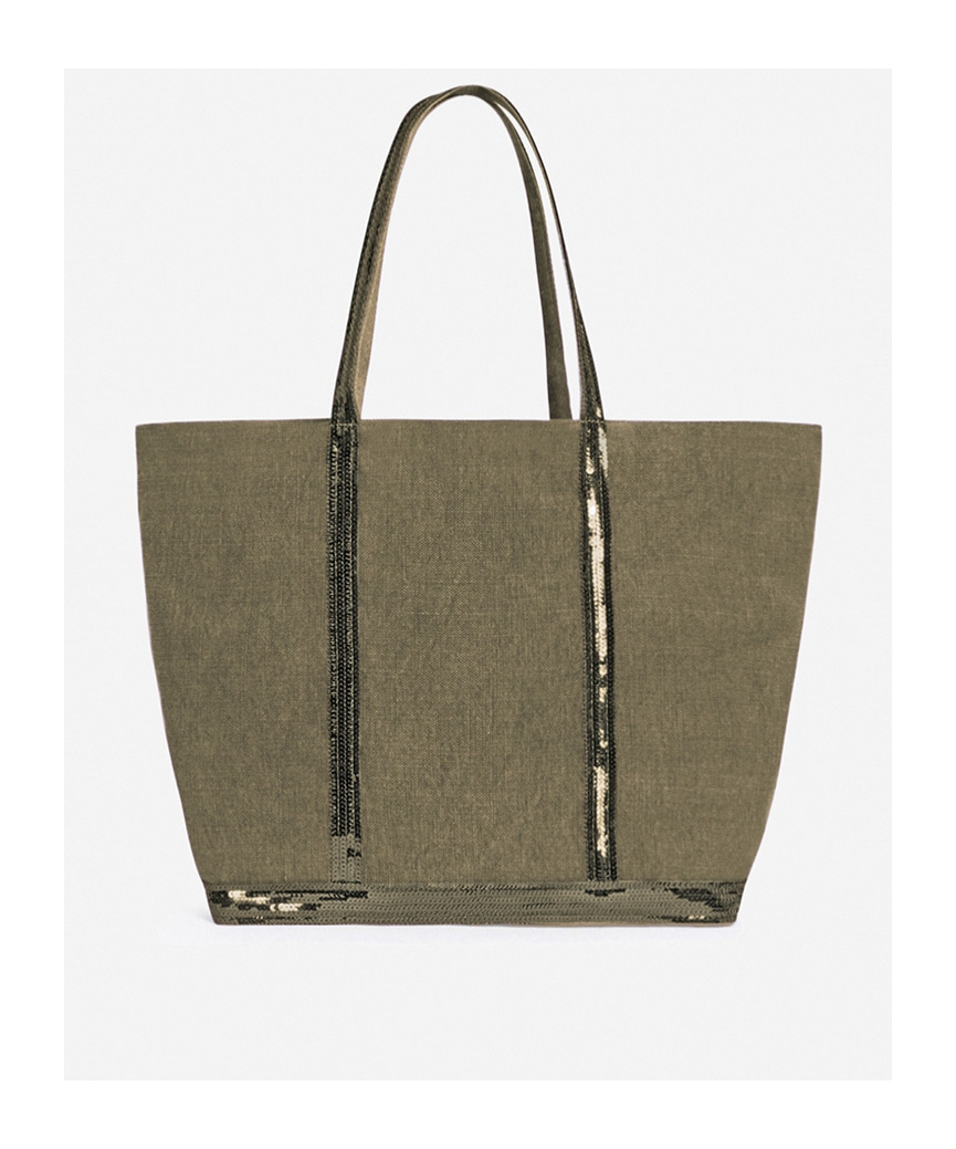 Vanessa Bruno Large Cabas Shoulder Bag In Green