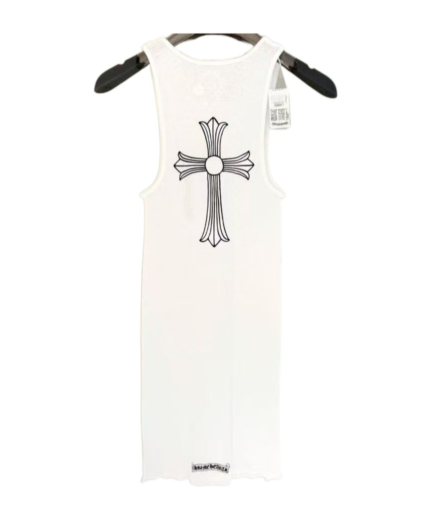 Chrome Hearts Cross Vest On Back In White
