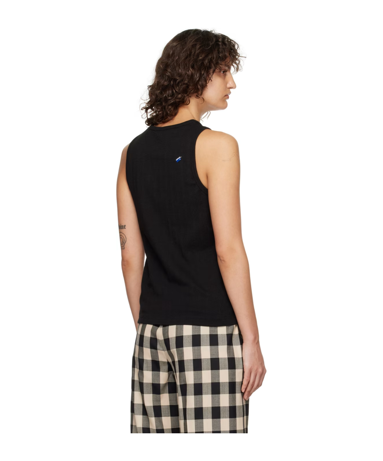Ader Error Round-collar Embroidered Vest In Black