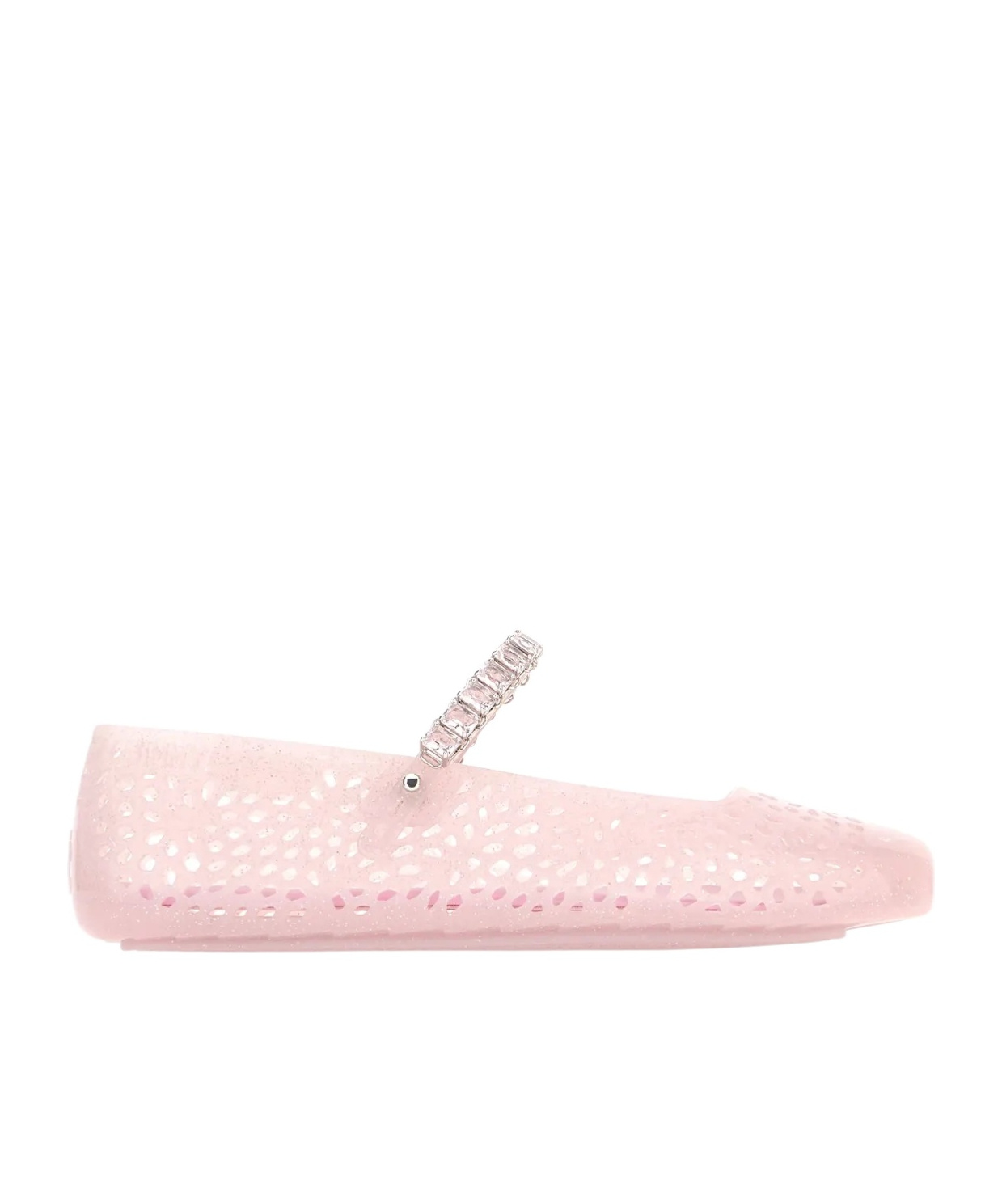Jimmy Choo Square Toe Ballet Flats In Pink