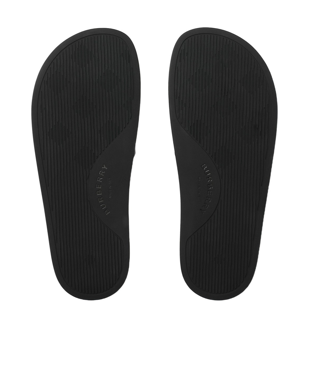 Burberry Check-print Flat Slides In Brown
