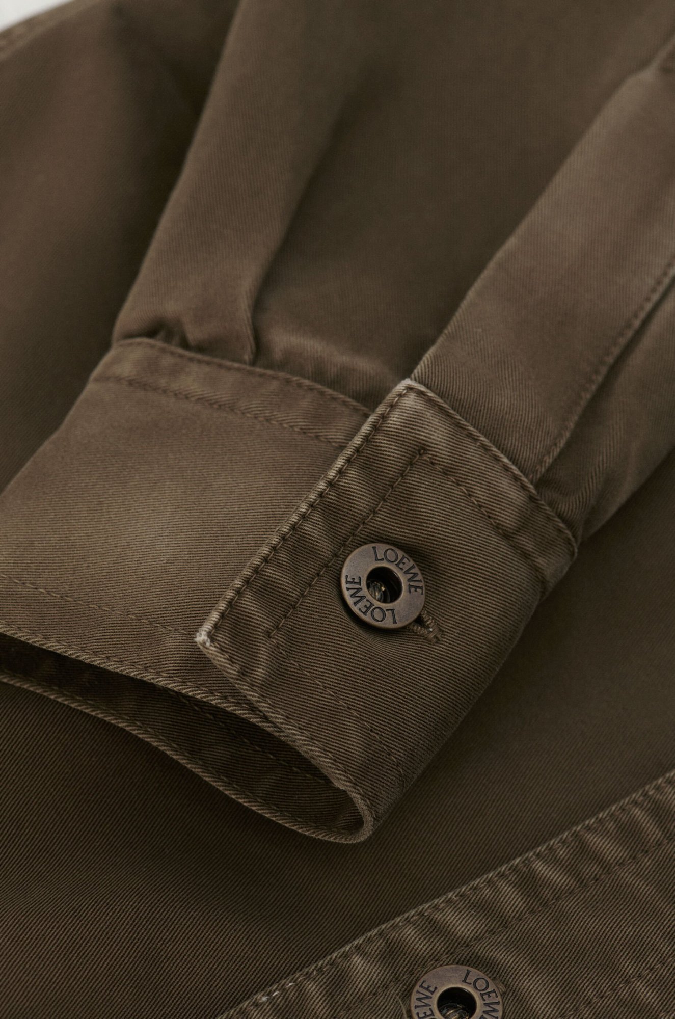 Loewe Long-sleeved Shirt Coat In Brown