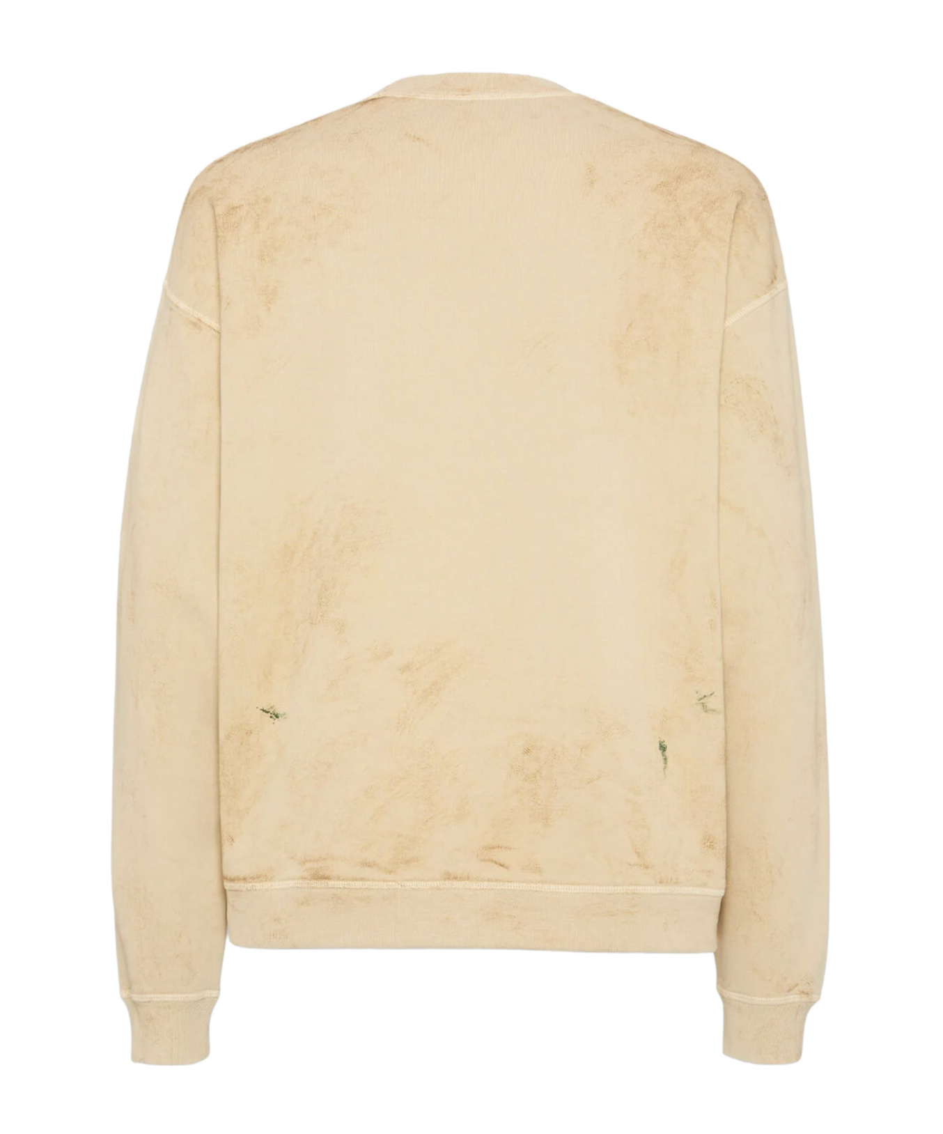 Dsquared2 Cotton Sweatshirt With Distressed Effect In Neutral