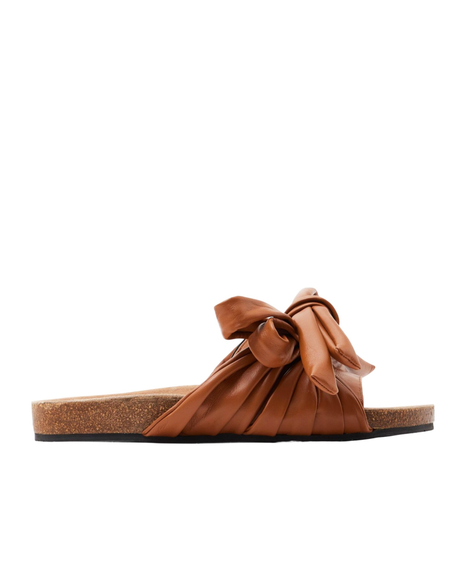 Jw Anderson Bow Flat Sandals In Brown