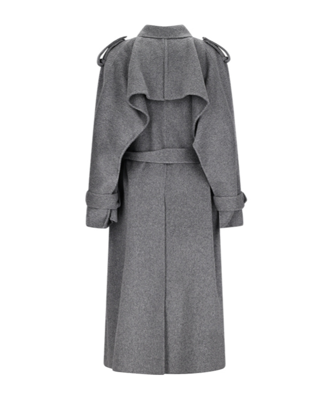 Giuseppe Di Morabito Belted Trench Coat In Gray