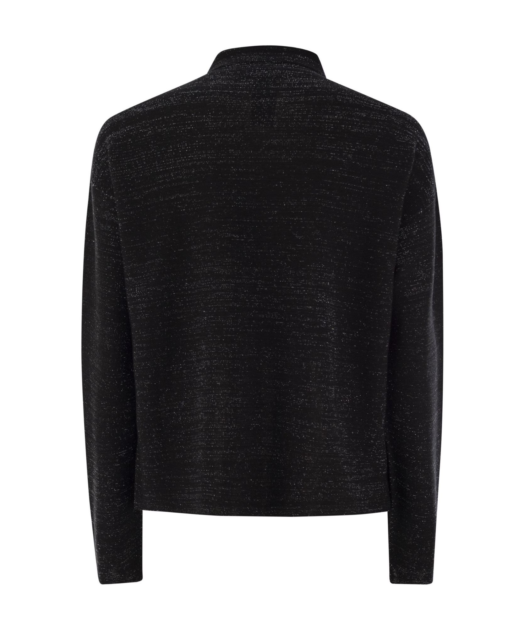 Fabiana Filippi Women's Cotton And Lurex Polo Neck Sweater In Black