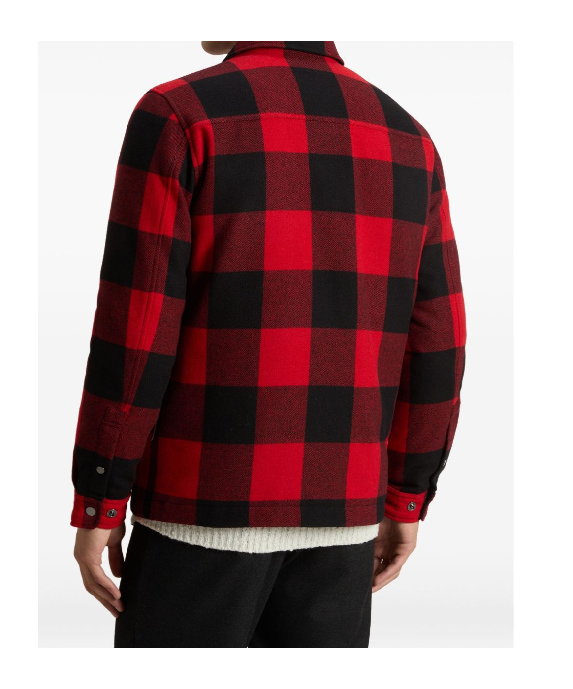 Woolrich Check-pattern Wool-blend Shirt Jacket In Red