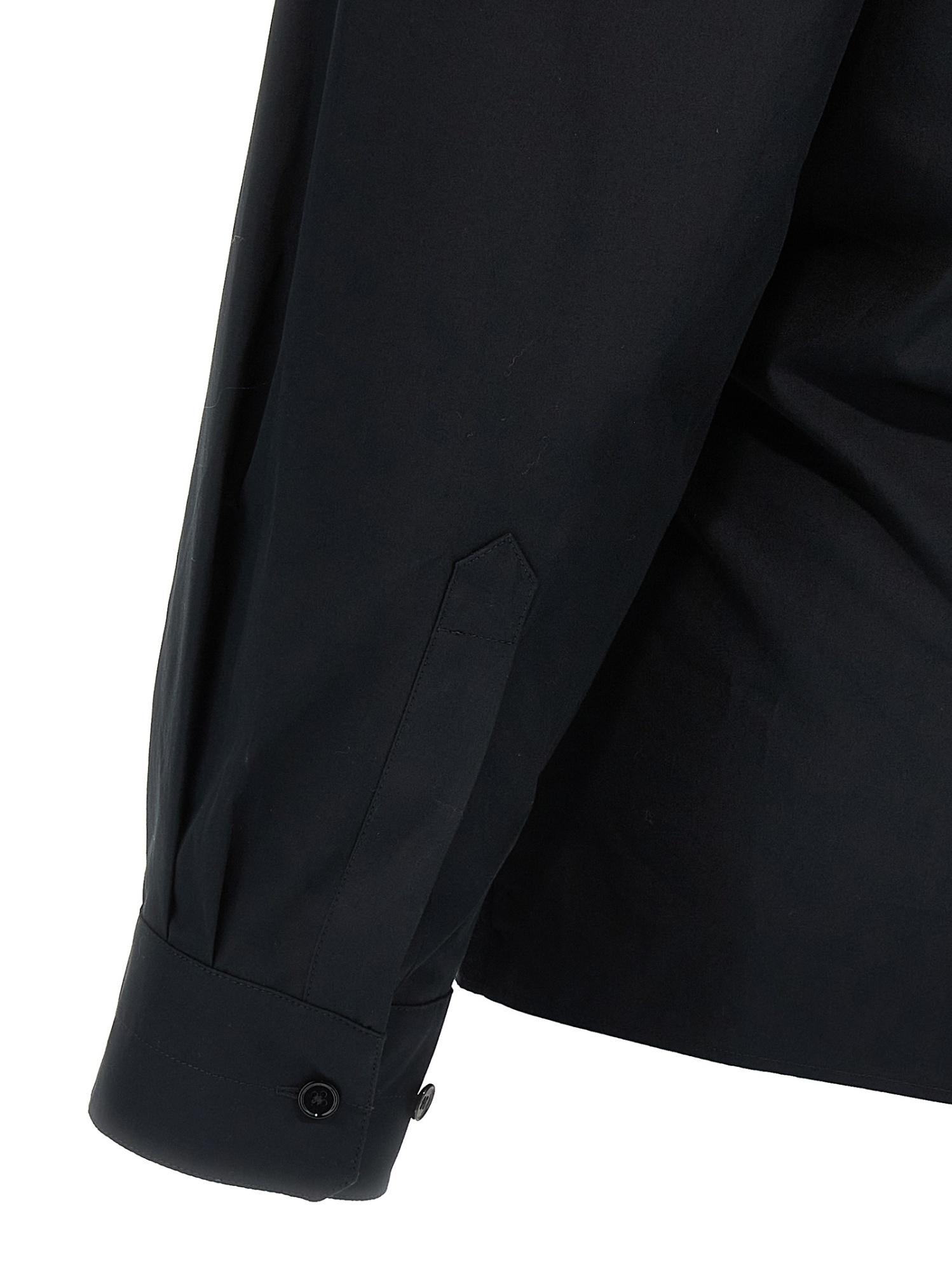 Shop Lemaire Straight-collar Twisted Shirt In Black