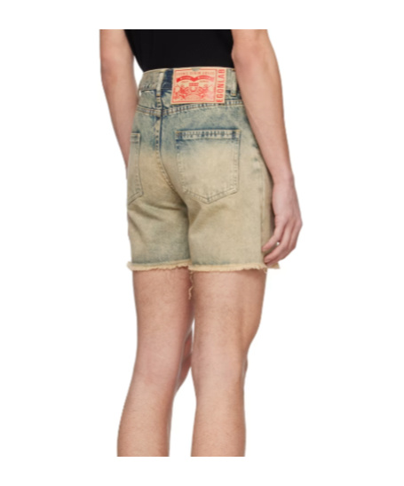 Egonlab Belt-loop Denim Shorts In Nude