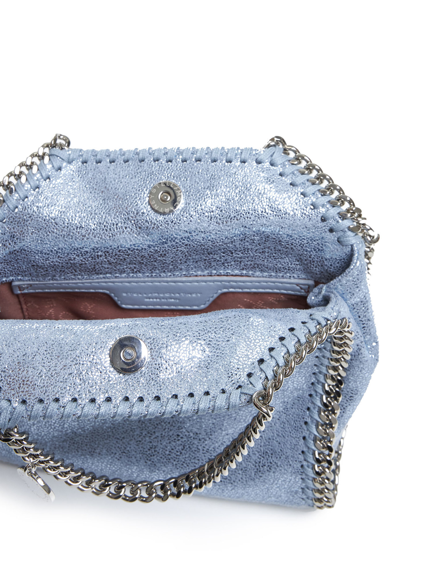 Stella Mccartney Falabella Mini Top Handle Bag In Blue