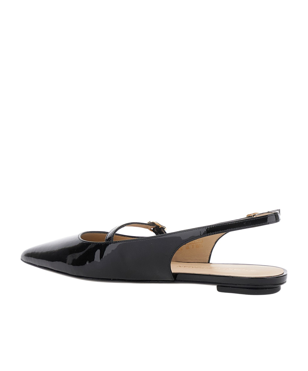 Stuart Weitzman 'emilia' Black Slingback Sandals With Adjustable Strap Closure