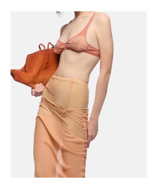 Attico The  Tulle Bra In Orange