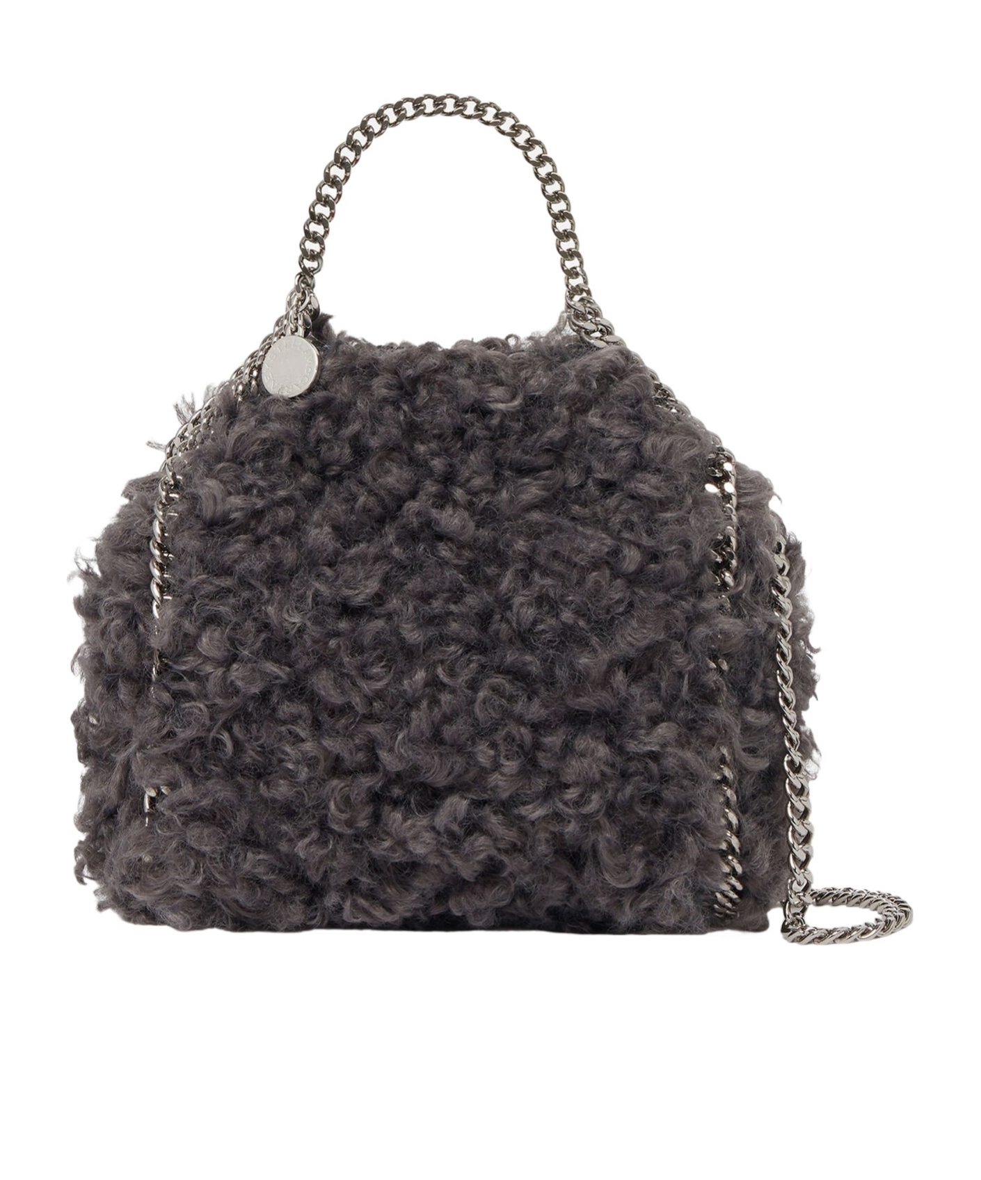 Stella Mccartney Falabella Tiny Teddy Handbag In Black