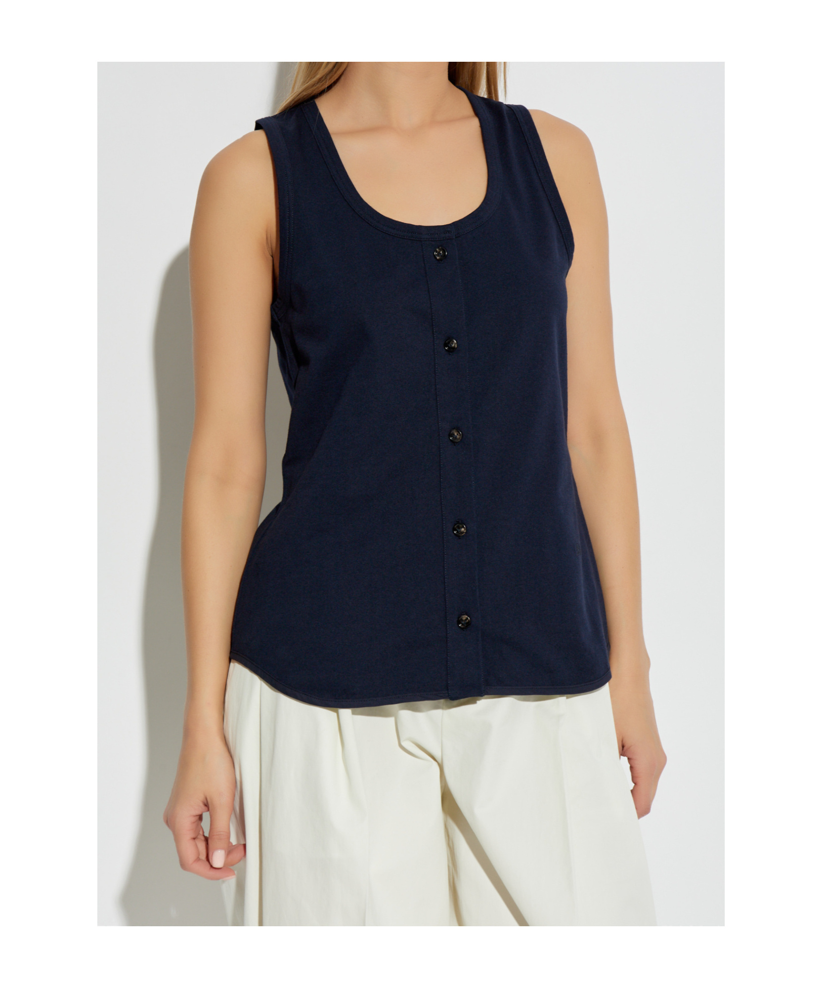 Bottega Veneta Jersey Top In Black
