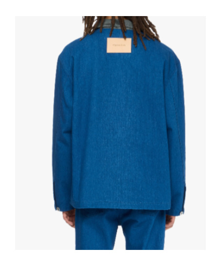 Jw Anderson Long Sleeve Polo Shirt With Patch Pocket In Blue