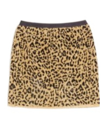 Valentino Jacquard Animal Print Lurex Knit Skirt Woman Animal Print Xs In Brown