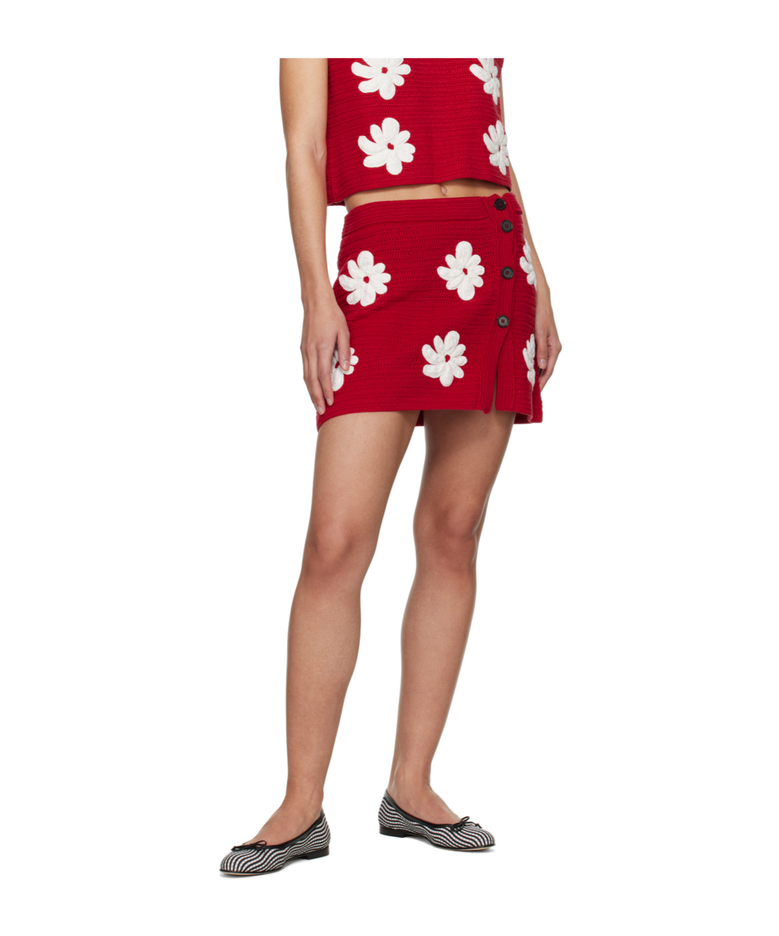 Msgm Crochet Mini Skirt