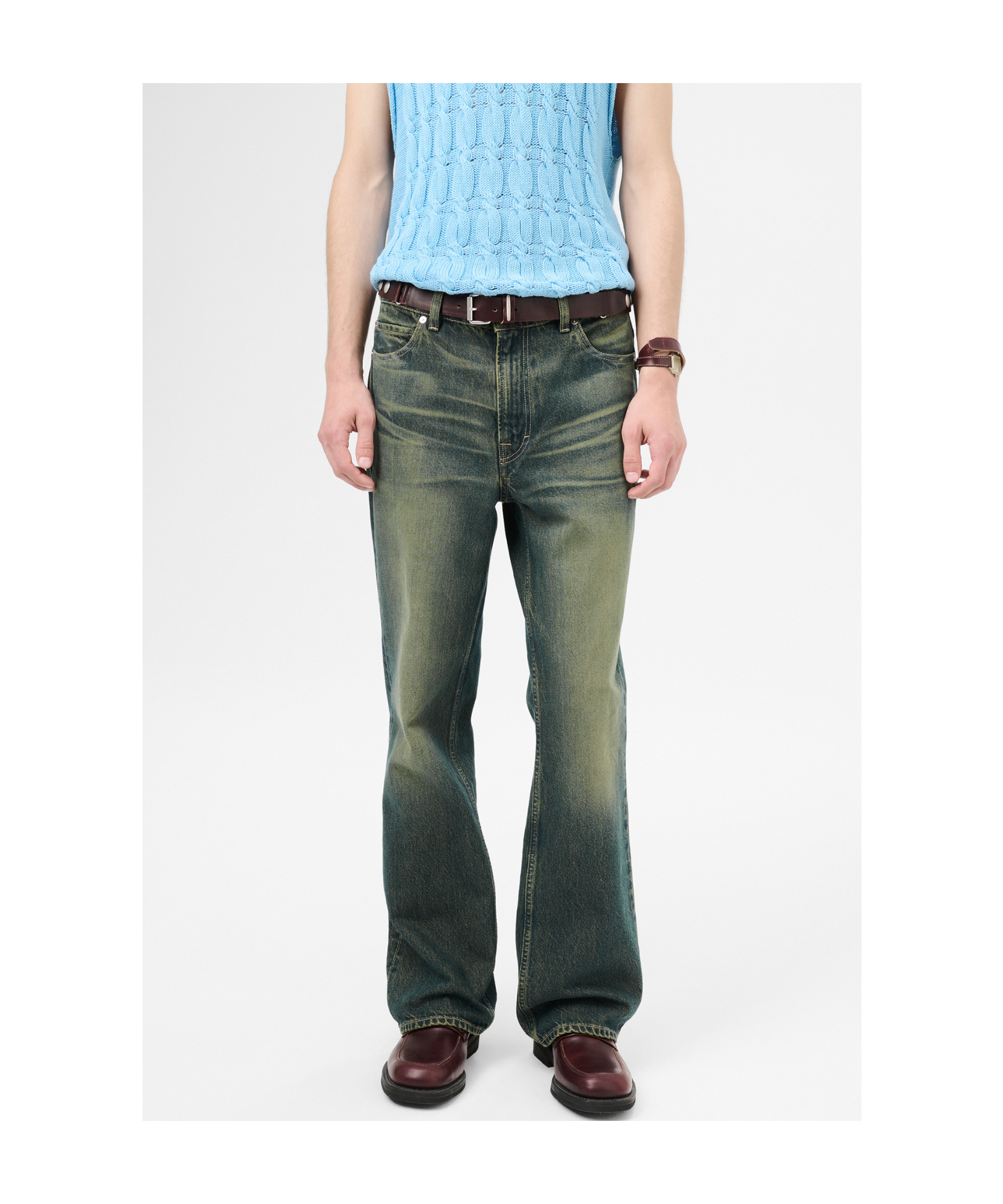 Our Legacy Belt-loop Jeans In Green