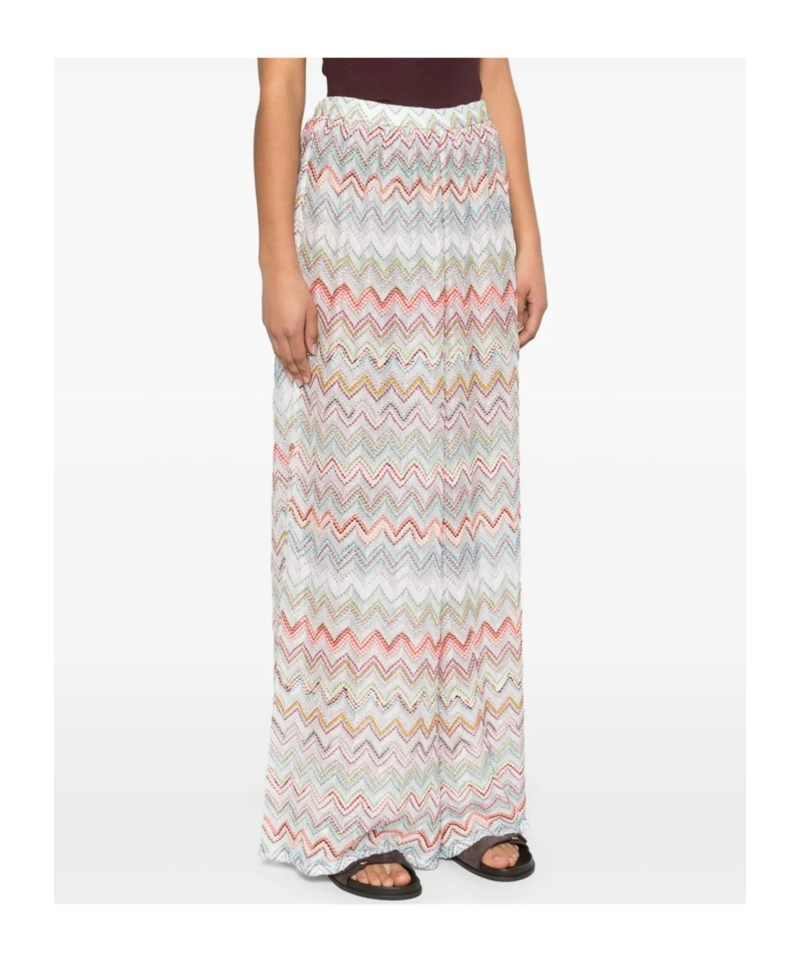 Missoni Zigzag-pattern Trousers In White
