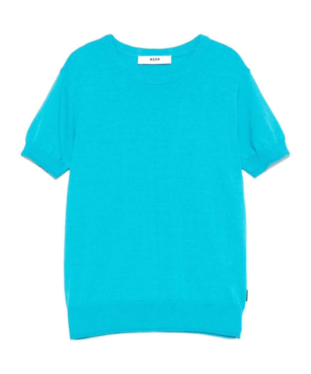 Msgm Cotton T-shirt In Atollo Turquoise