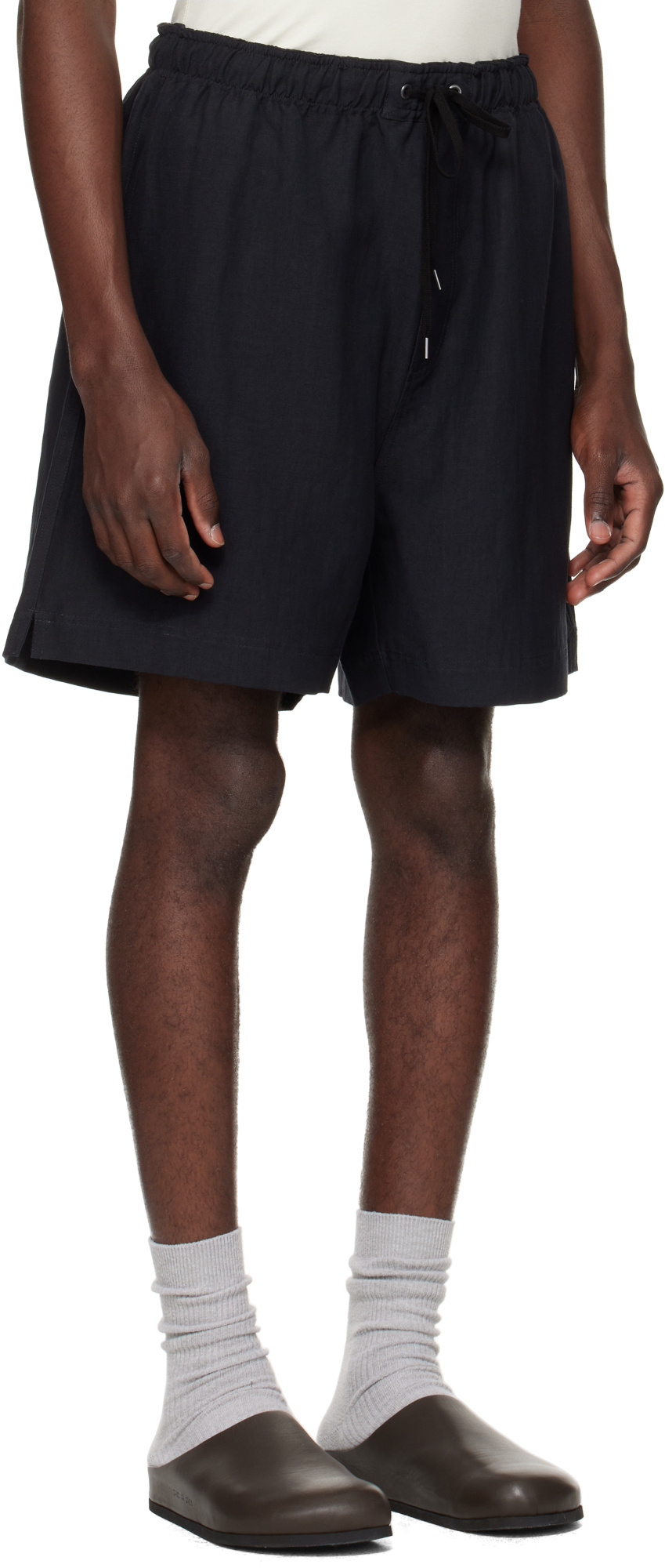 Studio Nicholson Navy Starboard Shorts In Blue