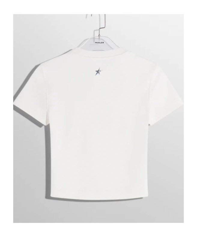 Shop Mugler Piercing T-shirt In White