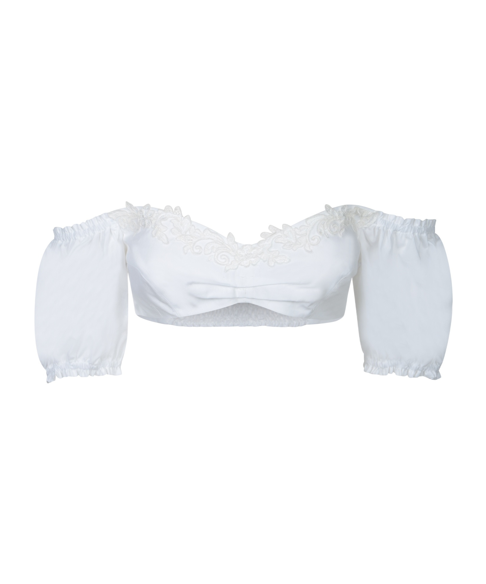Ermanno Scervino White Poplin Cropped Top