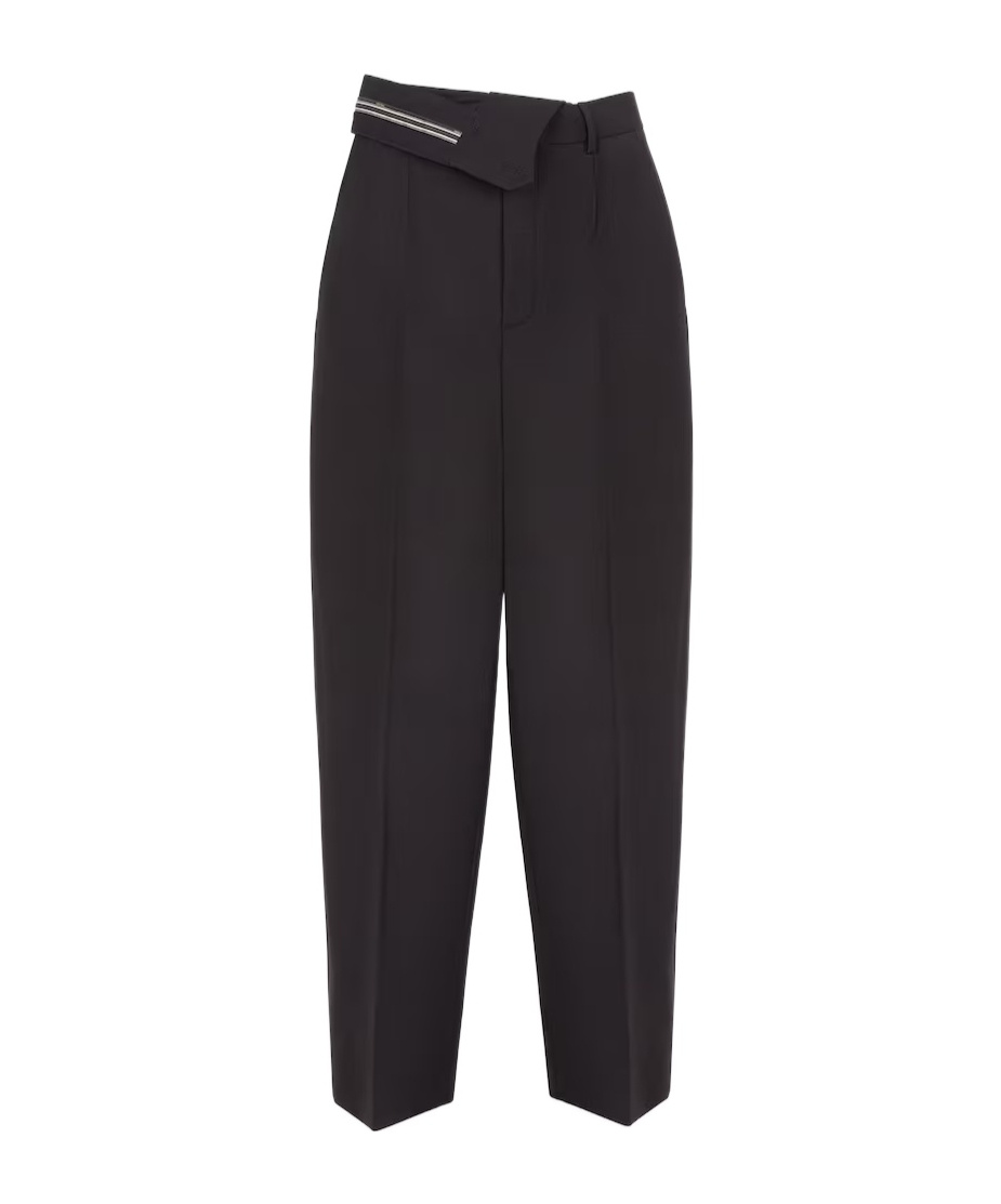 Fendi "kid Mohair Carrot Fit Pants In Black