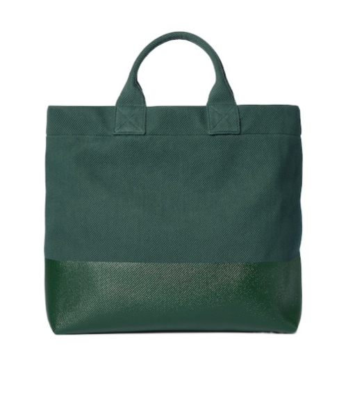 Gucci Canvas Tote Bag With Embossed Detail In Green