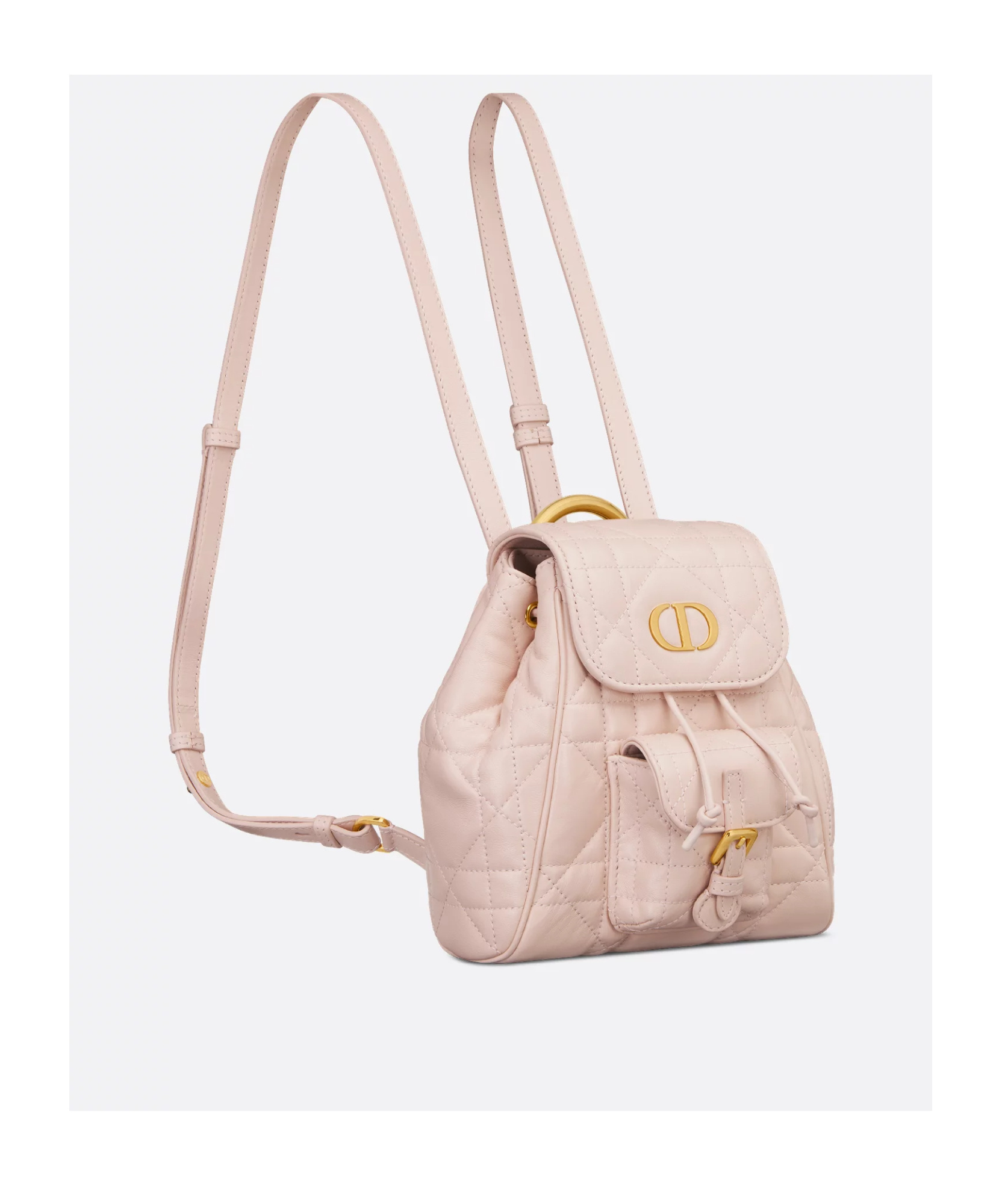 Dior Quilted Backpack In Nude