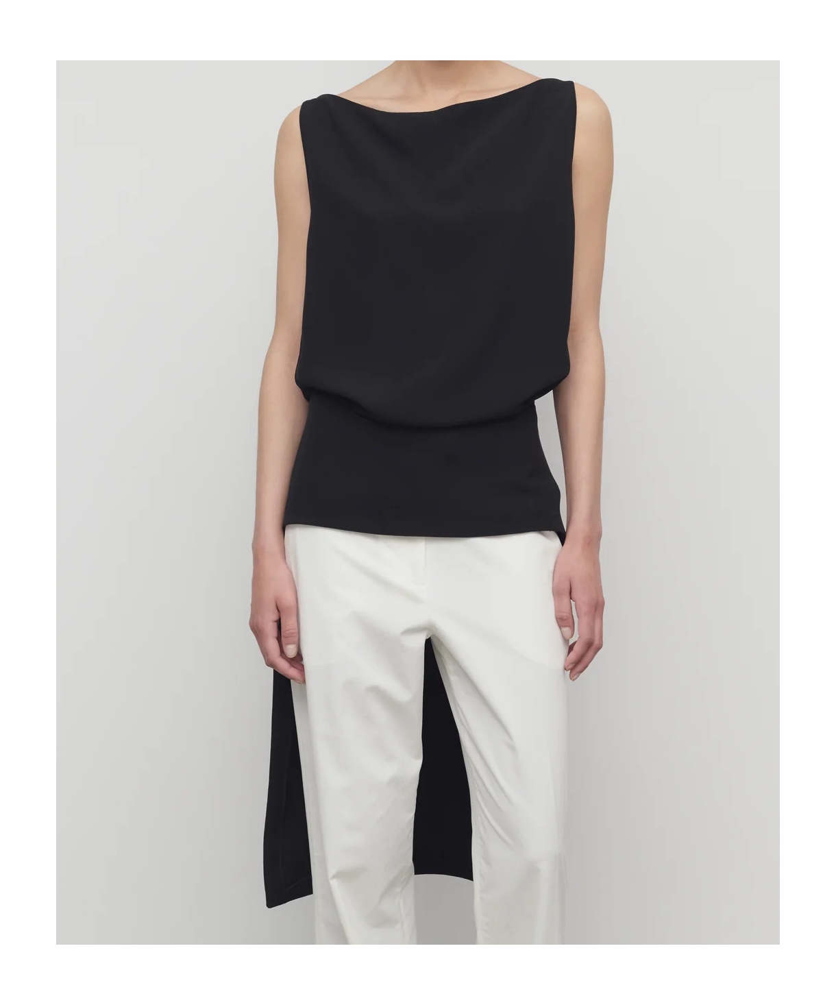 The Row Selima Silk Top In Black