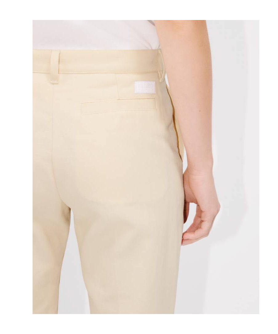 Kenzo Belt-loop Casual Pants In Cream