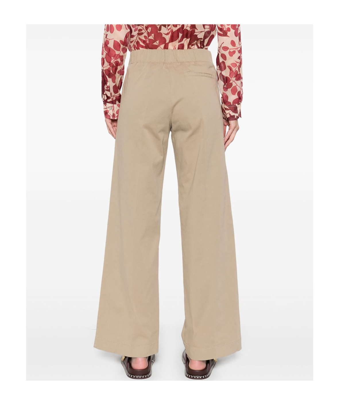 Forte Forte Cotton High Waisted Trousers In Nude