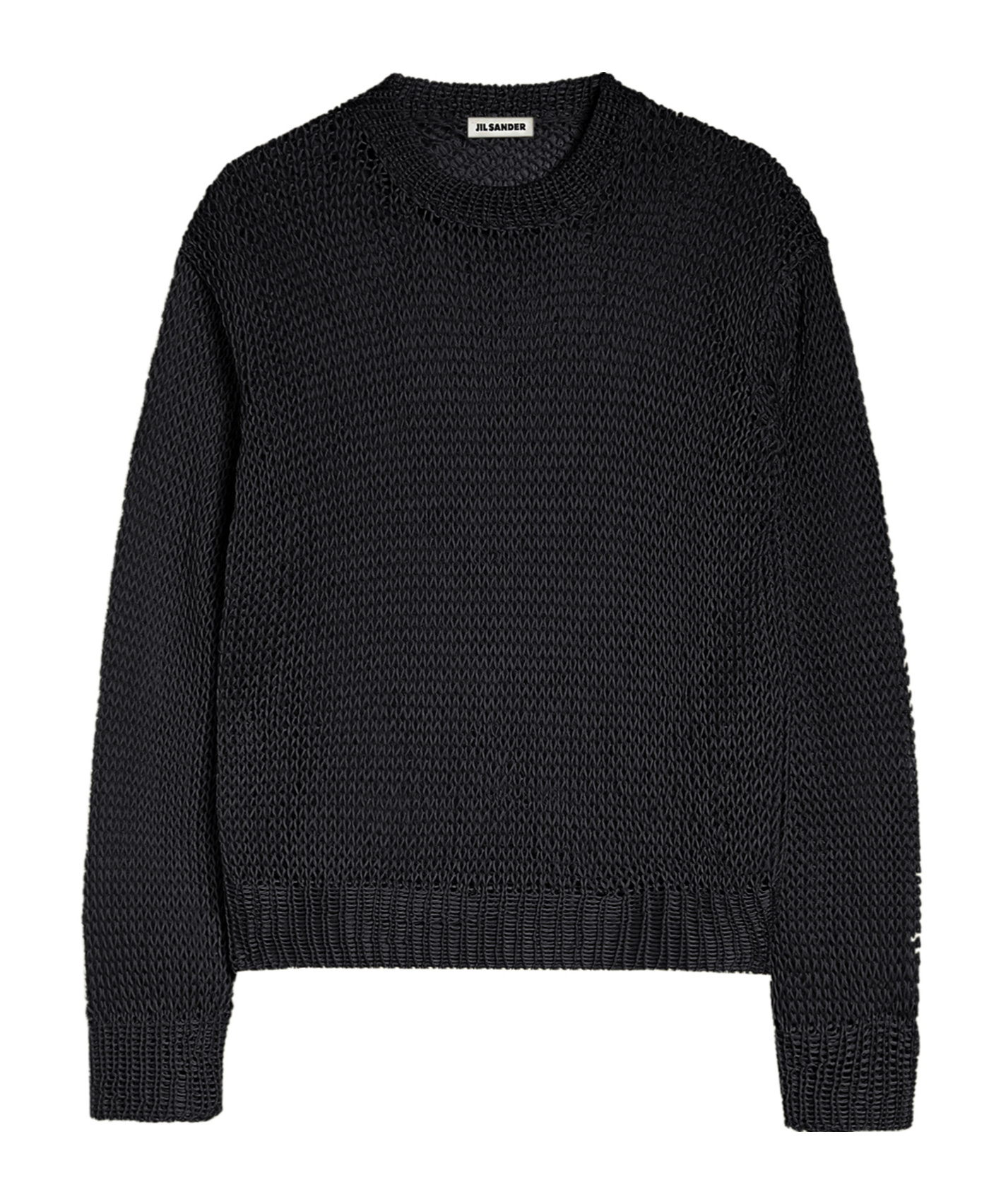 Shop Jil Sander Open-knit Sweater In Black