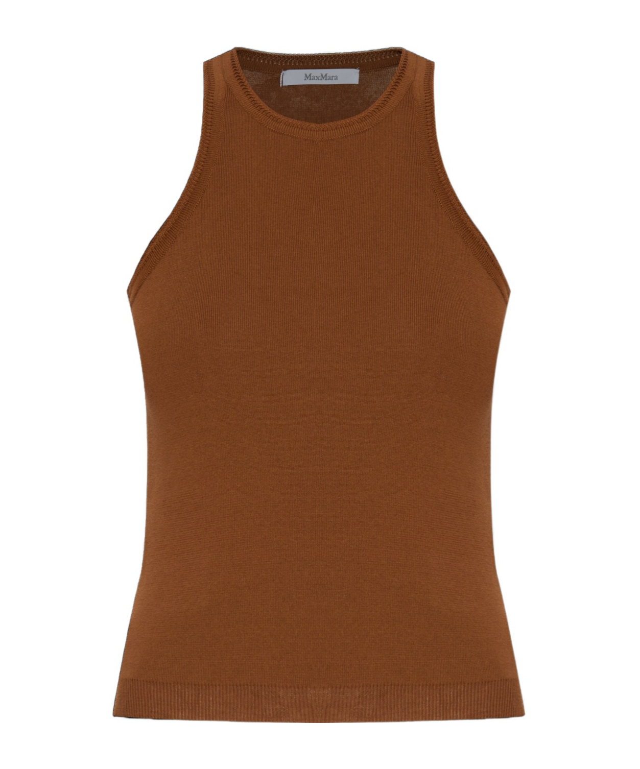 Max Mara Cotton Yarn Top In Brown