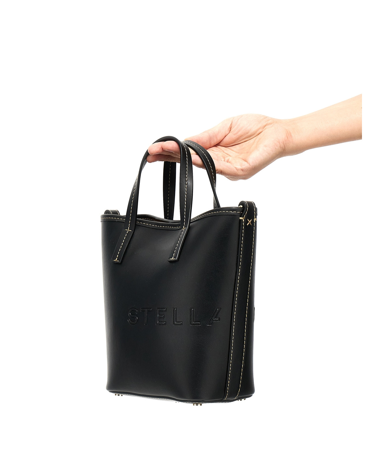 Stella Mccartney Black Alter Mat Satchel Bag In Black