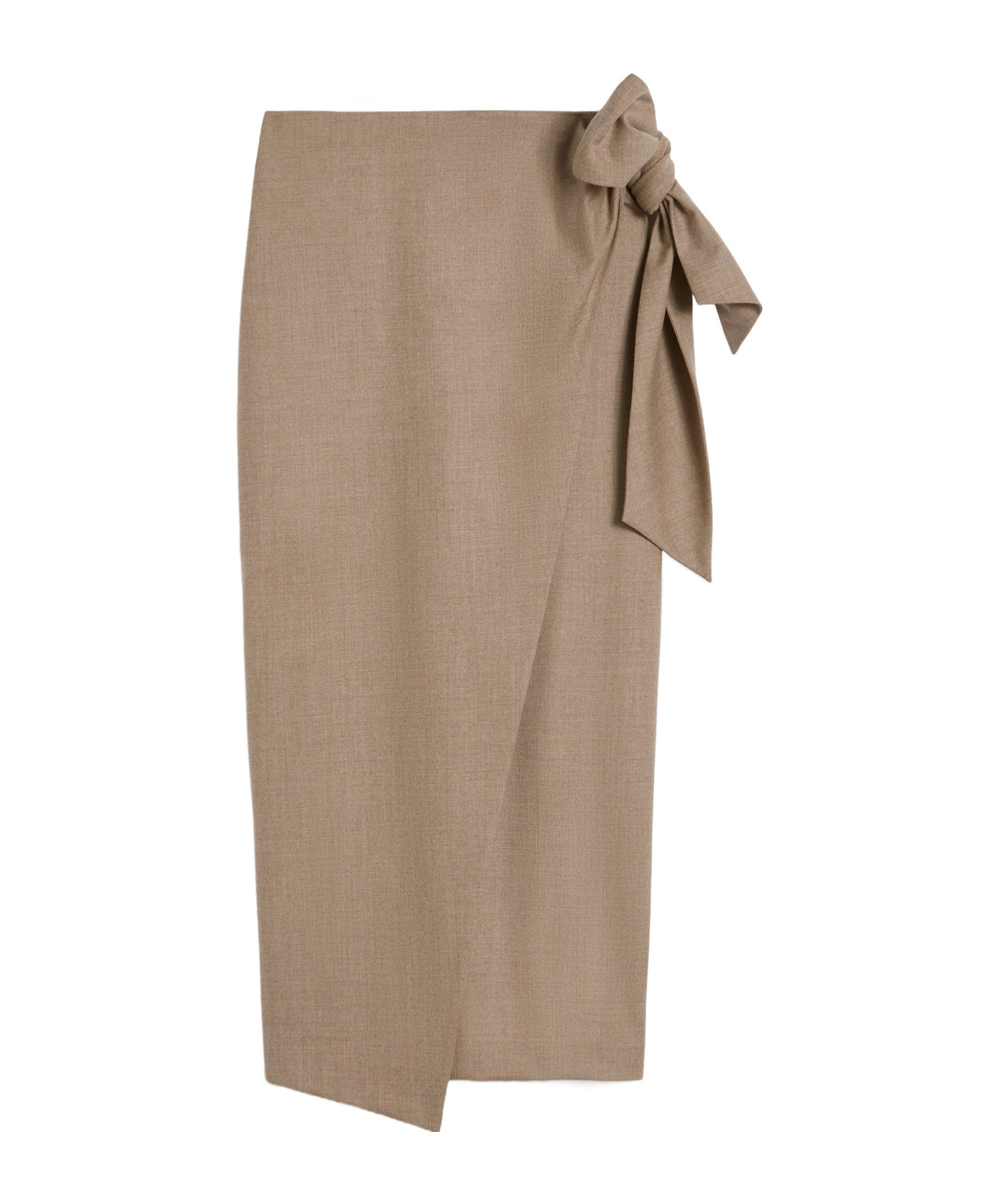 Max Mara Long Stretch Cashmere Skirt In Neutral