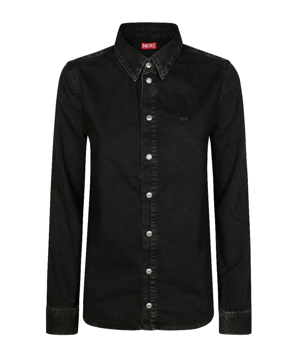Diesel Long-sleeved Shirt In Black