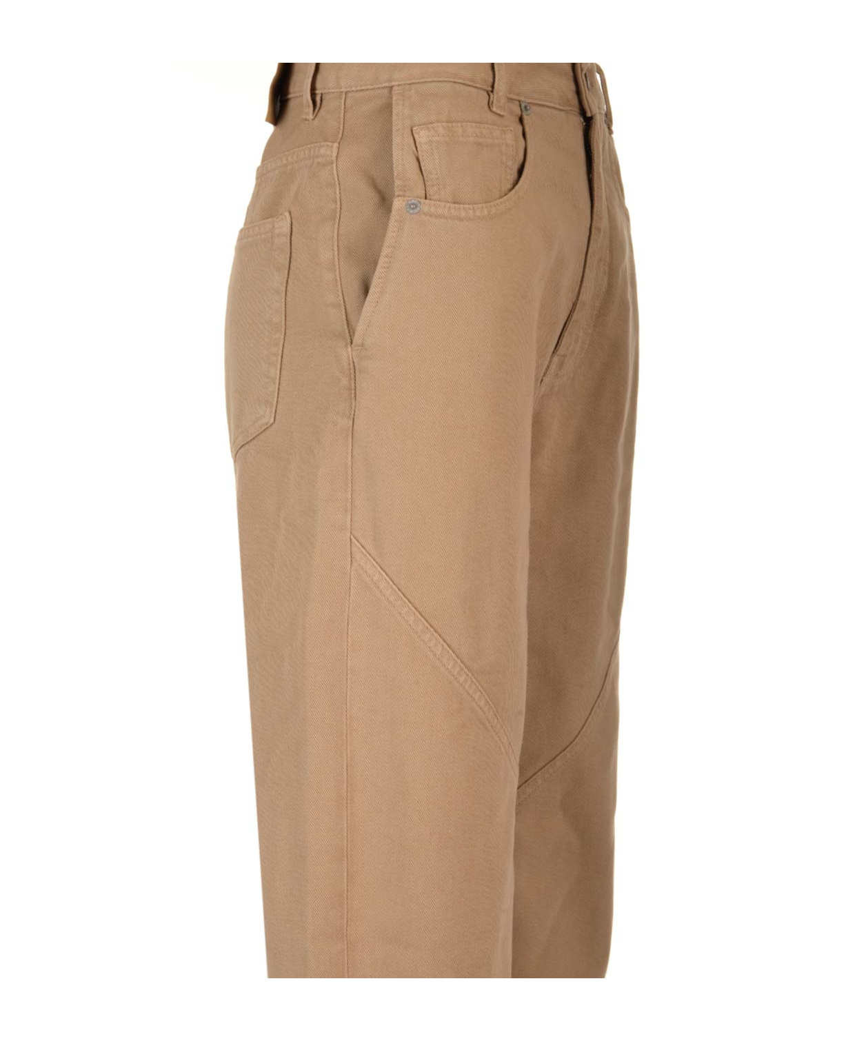 Mm6 Maison Margiela In Cotton Twill Trousers Beige In Brown