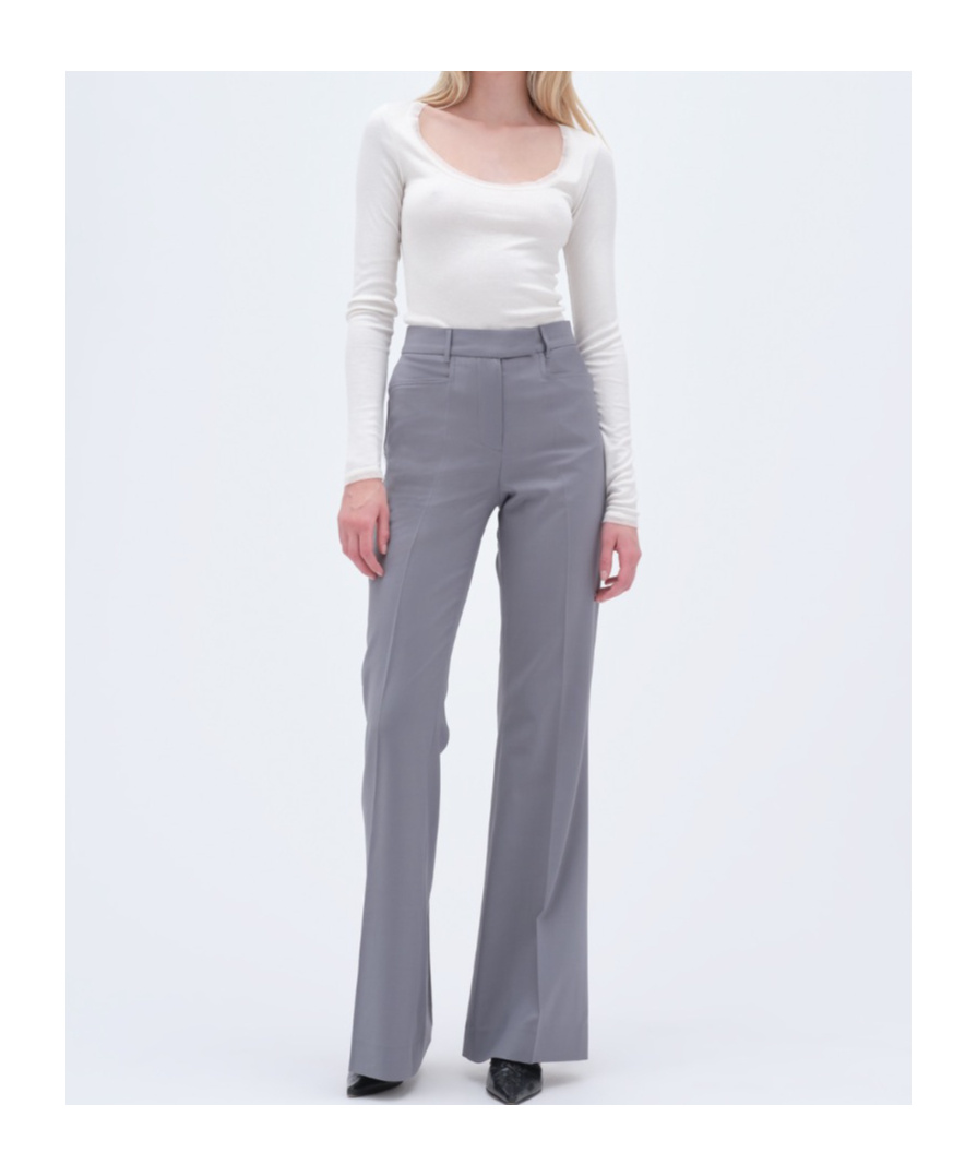 Remain Birger Christensen Long-sleeved Jersey Pullover In White