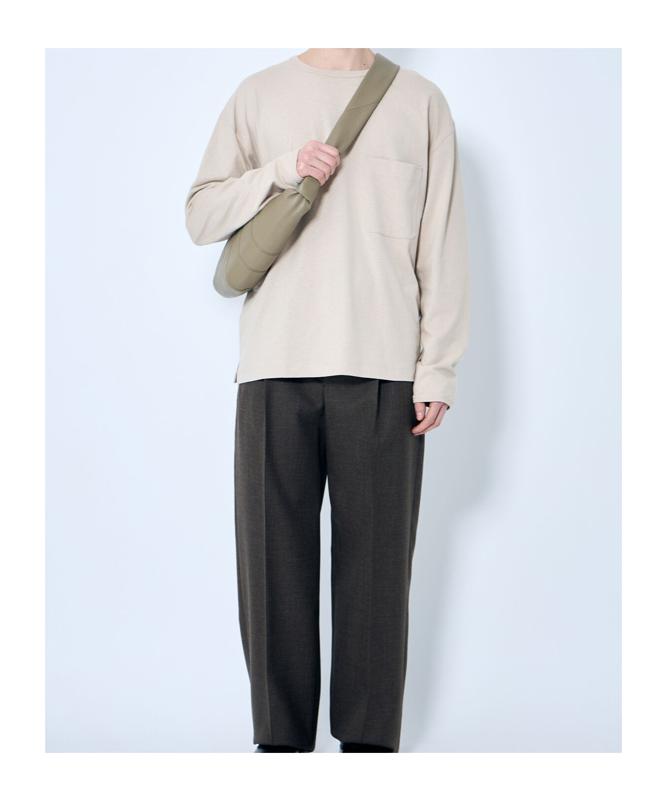 Lemaire Long Sleeved Crewneck T-shirt In White