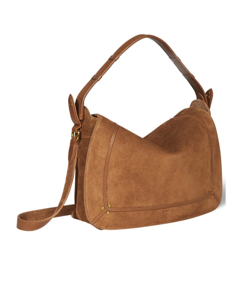 Jérôme Dreyfuss Jerome Dreyfuss Pepito Large Suede Bag In Brown